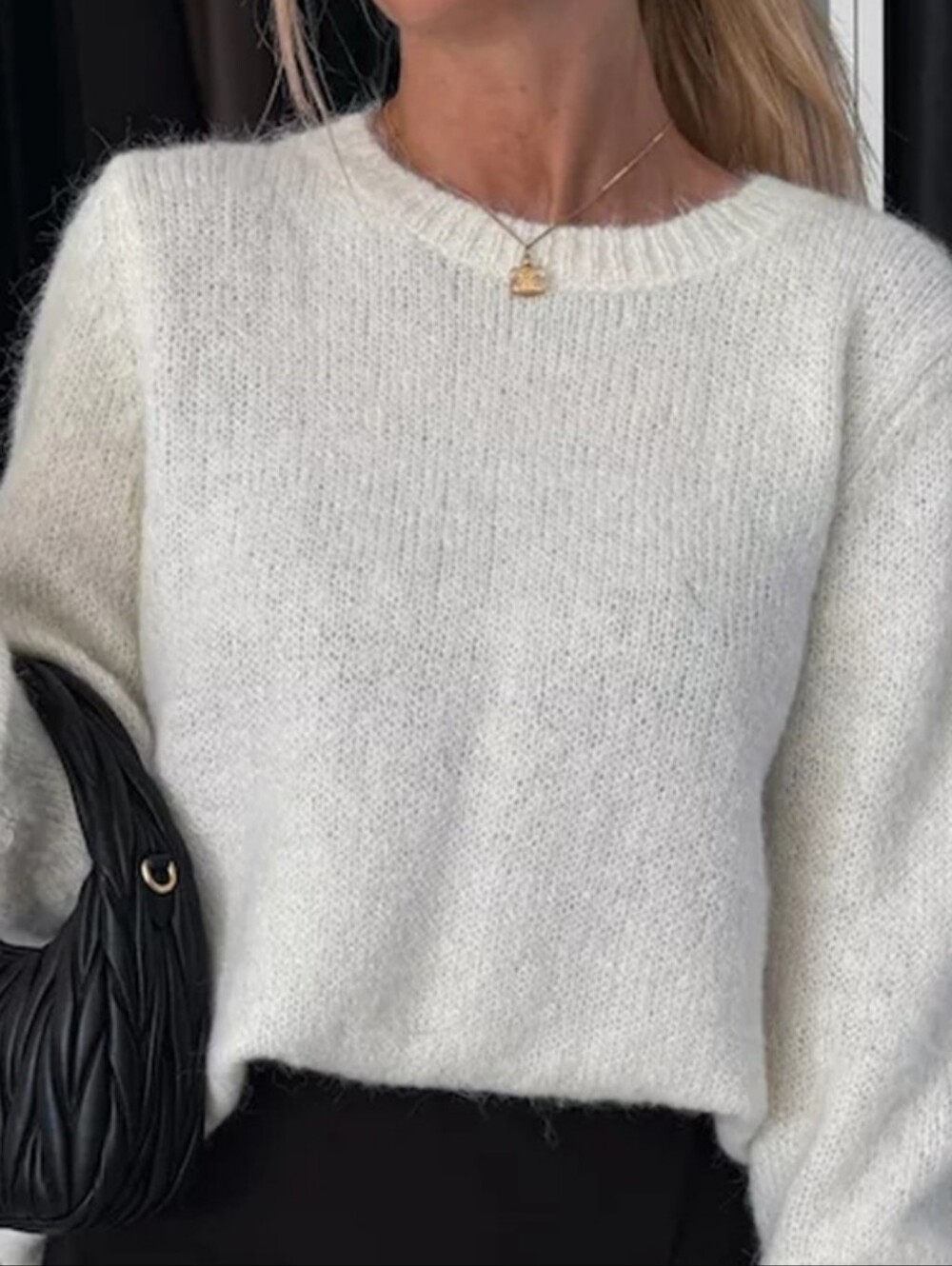 Bow You Later Sweater - White - Picture 6 of 7